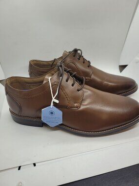 Nunn Bush Mens Brown Leather Dress Shoes 10.5M NEW Academia professor core